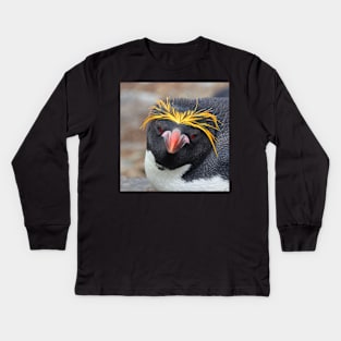 Macaroni penguin nesting Kids Long Sleeve T-Shirt